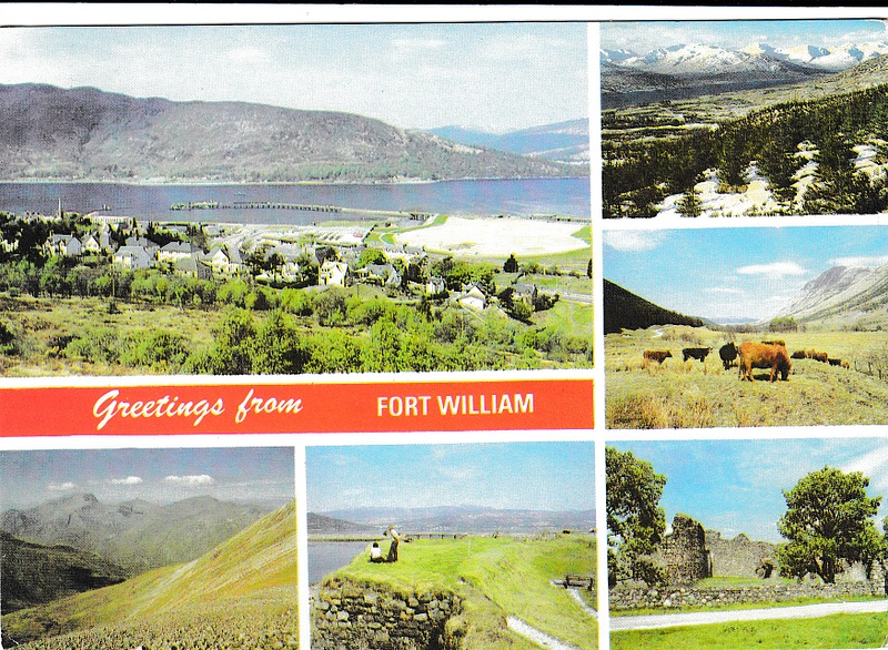 Fort William Inverness-shire multiview - vintage Scotland postcard