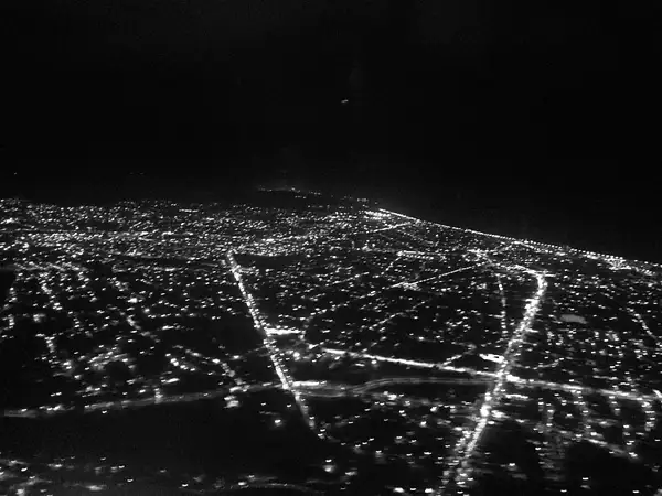 over mexico city black and white by Leo Canedo