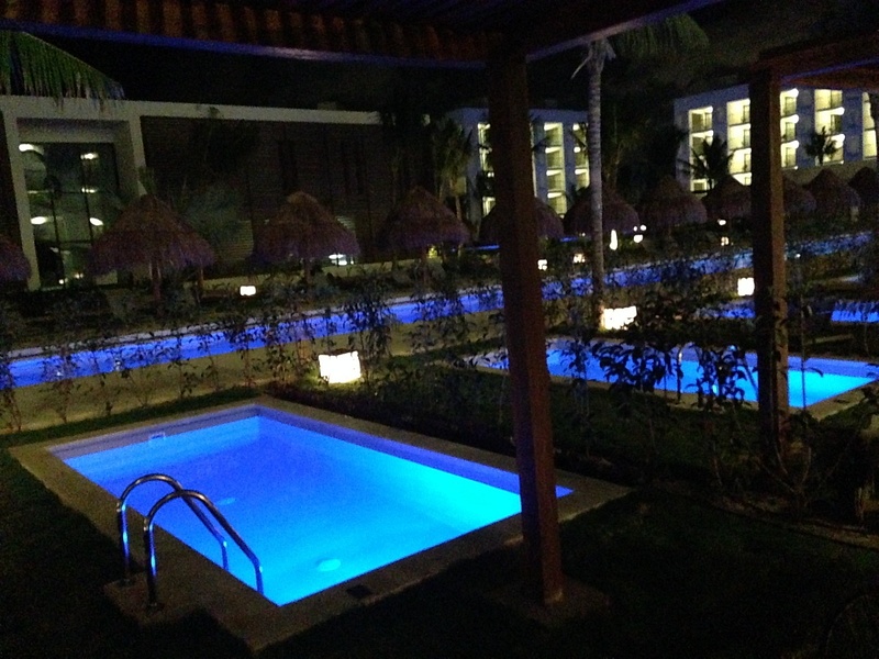 Plunge pool in the evening