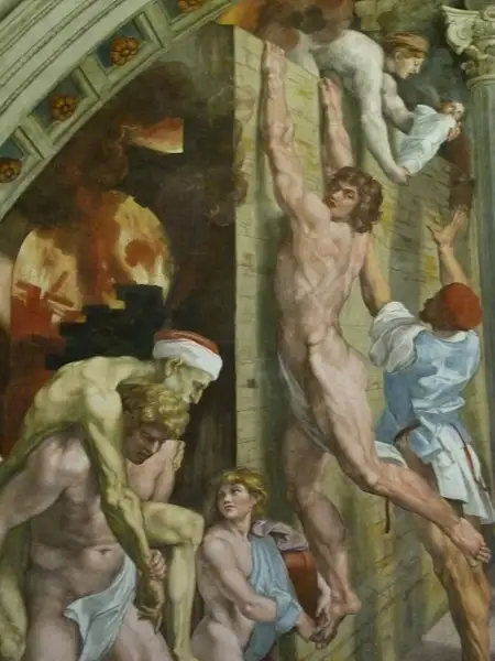 21. The Borgo Fire, Raphael Fresco, Vatican Museum by...