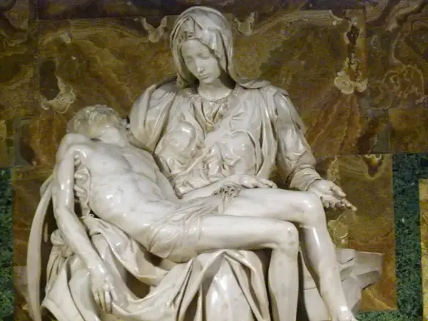 25. The Pieta by Michelangelo, St. Peter's Basilica by...