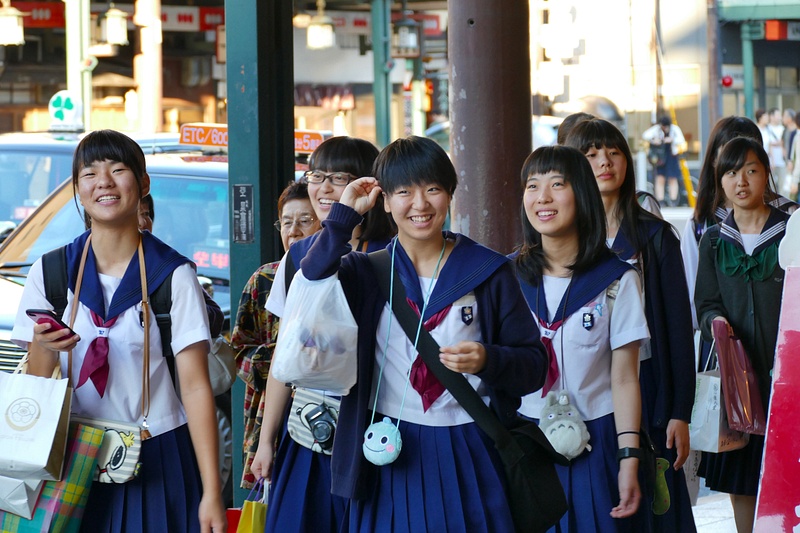 91. Schoolgirls, Kyoto