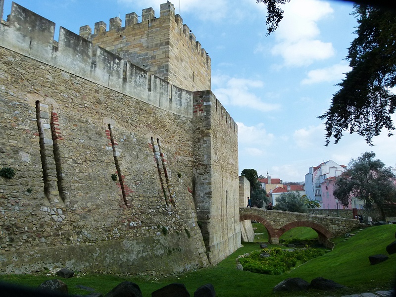 4 The Walls of the Castelo De Sao Jorge. Home of Portuguese kings from 1147 - 1511
