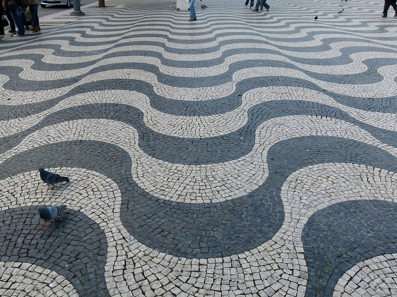 6 Rossio Paved Square. Paved in mid 19th century, nicknamed Rolling Motion Square