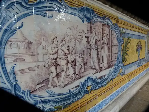 11 18th century tiled depiction of Joseph in refectory...