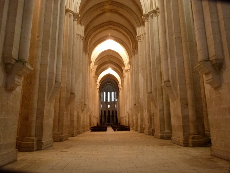 37 Central Nave in the Mosteiro de Santa Maria de Alcobaca. Portugal's largest church