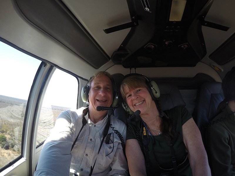 5. Dian and Ed, Helicopter over Victoria Falls