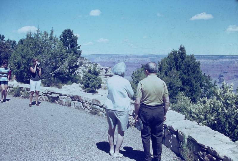38. Nana and Papa, Jean and Susan (far left), Grand Canyon, AZ, Cross Country 1968