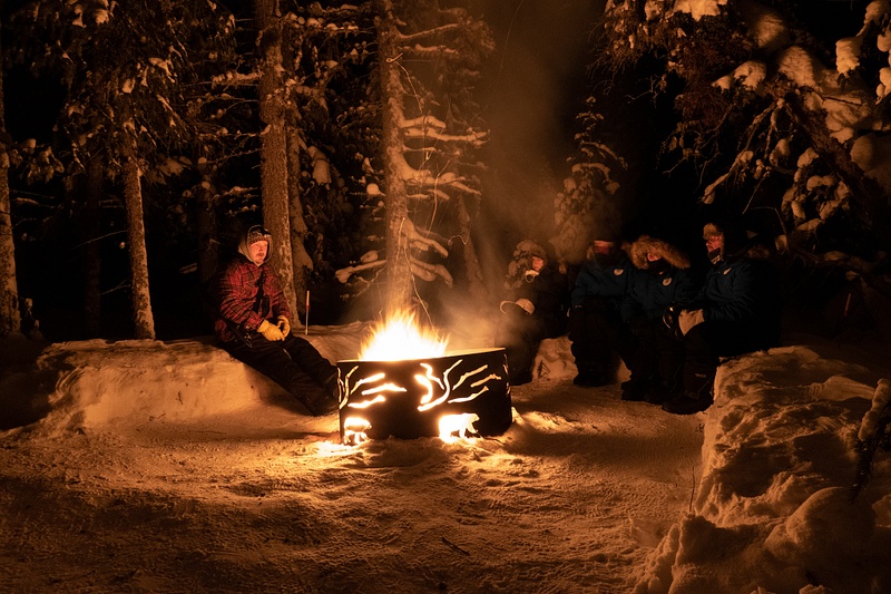 10 We cooked bannock bread over this firepit in the woods