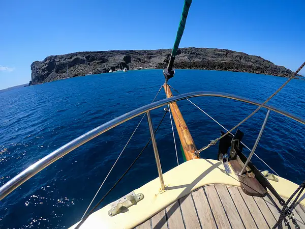 37. Touring the islands of the caldera - Santorini by...