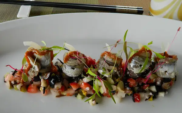 RAW food sardine & rice salad by Gabriel le Roux