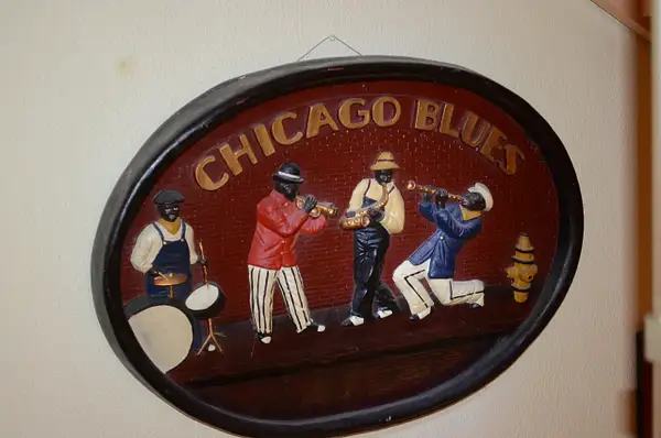 12. Wandbord van Chicago Blues, 47x66 cm, met...