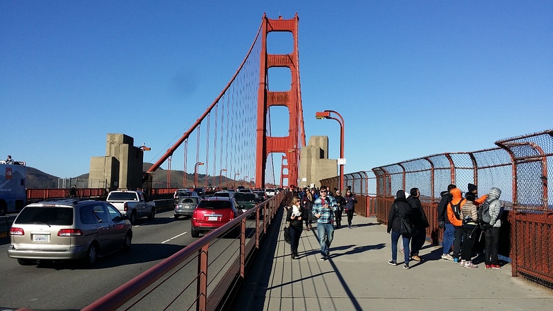 Uuden vuoden päivän kävely Golden Gate sillalla