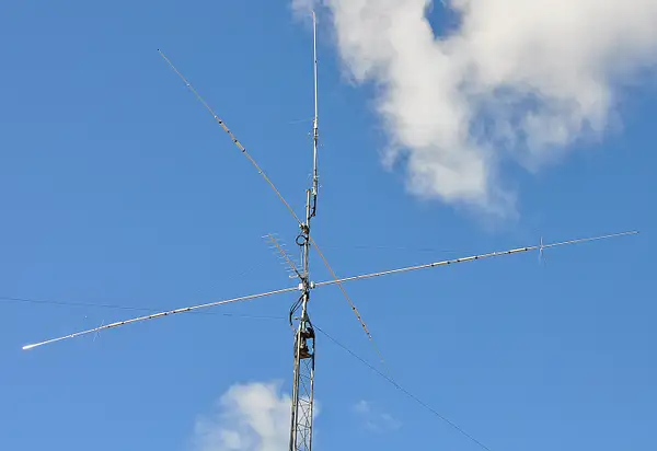 N9TF antennas CX333 triband at top, 2m HO loop stack,...