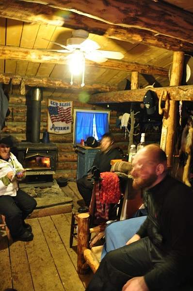 Mark,_Sarah,_David_in_old_timey_cabin by WillWright