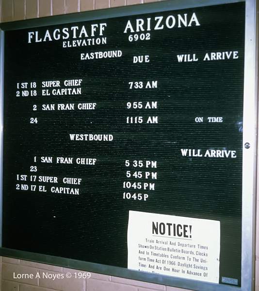 ATSF passenger schedule in 1969 by ArizonaLorne