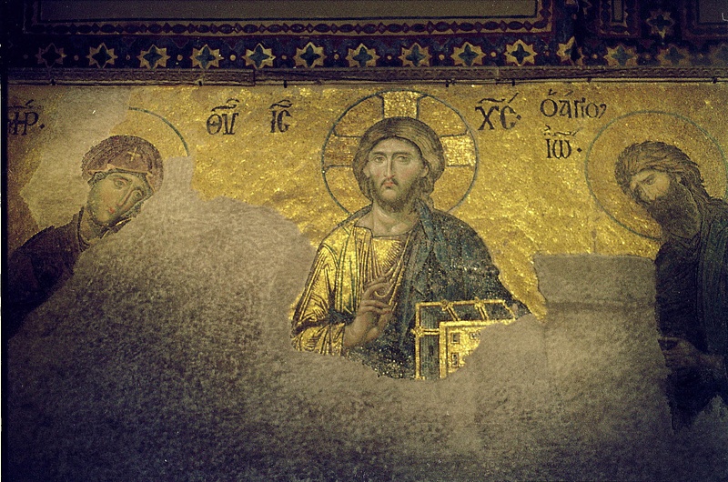 Deisis, orthodox icon in Hagia Sophia