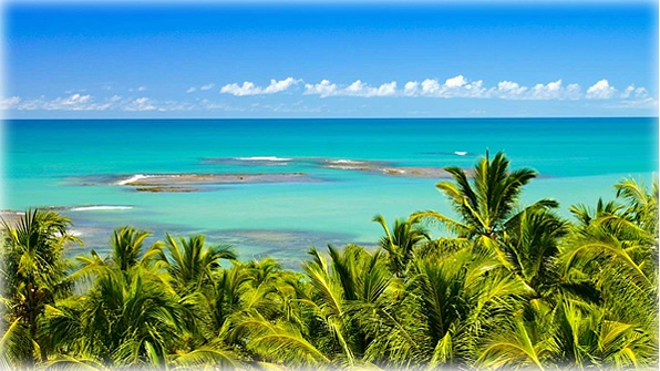Mirror Beach near Trancoso, Bahia, Brazil