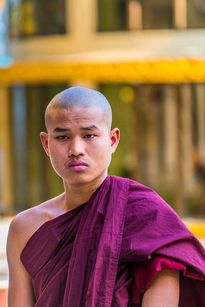 Young monk by BernArtPhotography