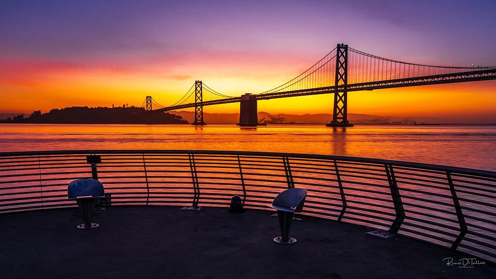 Spectacular Sunrise at San Francisco Bay Bridge Viewing Area