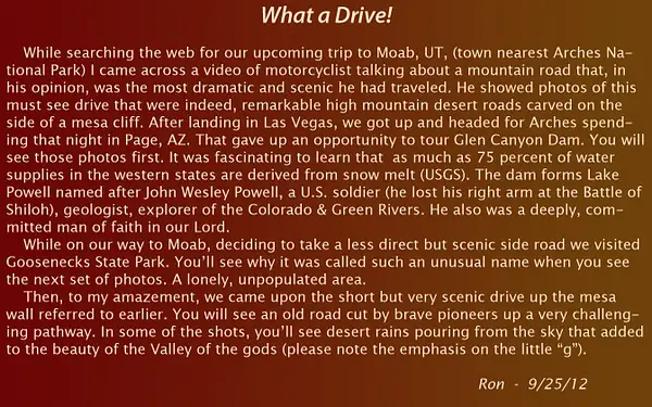What a Drive! by Ron Meade