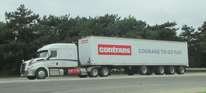 Freightliner with Courage trailer