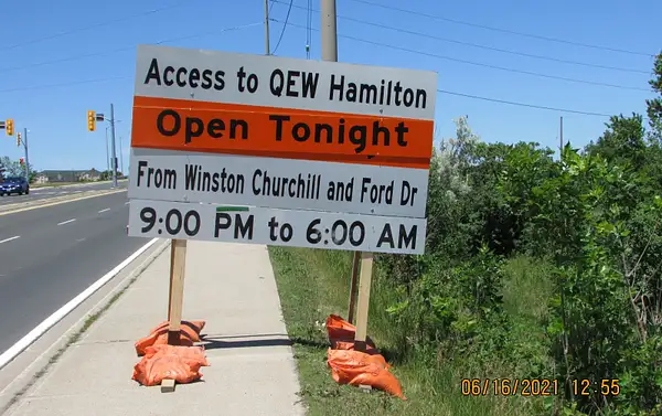 QEW access sign by RobertArcher