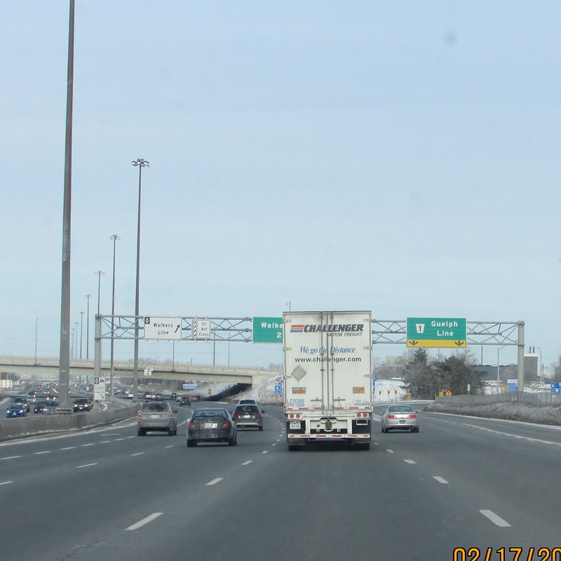 Eastbound QEW at Guelph Line