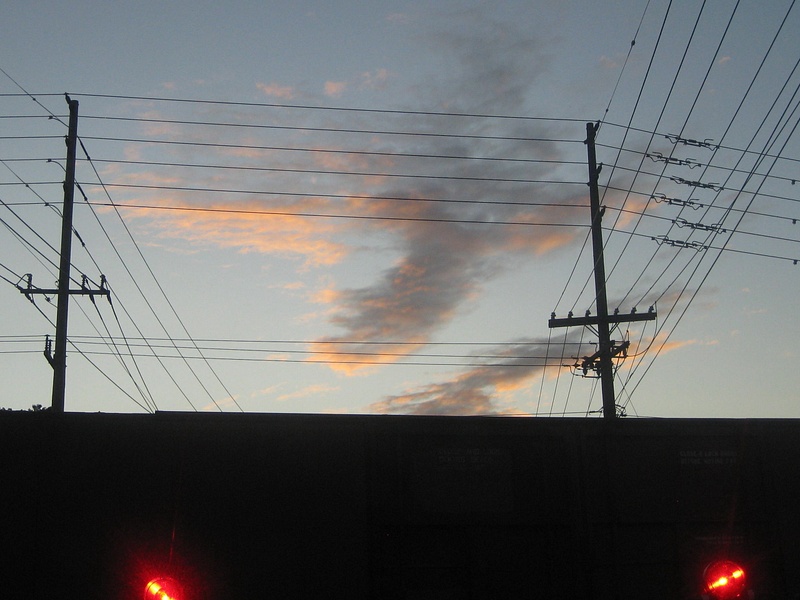sunset over a boxcar 6-25-12