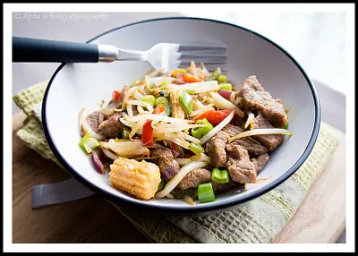 Beef and Bean Sprout Stir Fry