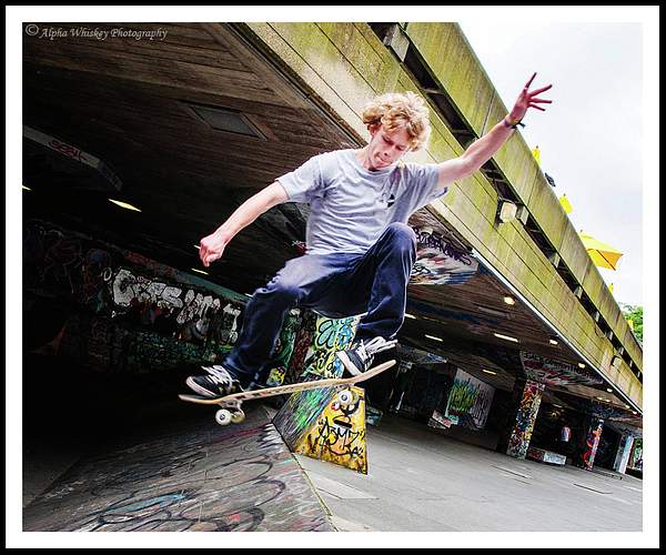 South Bank Skateboarders and Cyclists by Alpha Whiskey...