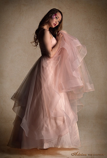 model-in-pink-dress-indoors - Toronto photography video and graphic design 