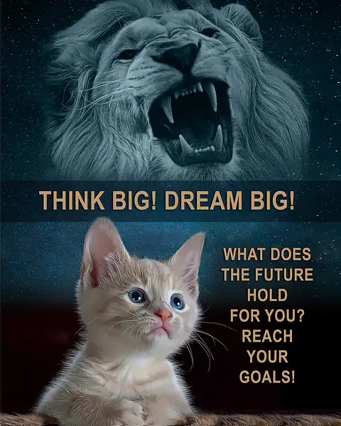 Kitty-Lion-Motivation by LuminousLight