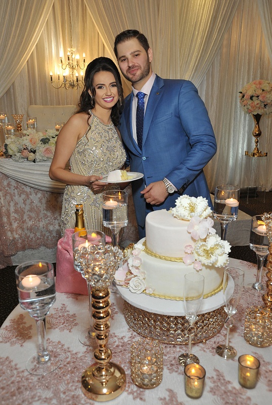 Engagement Couple with Cake