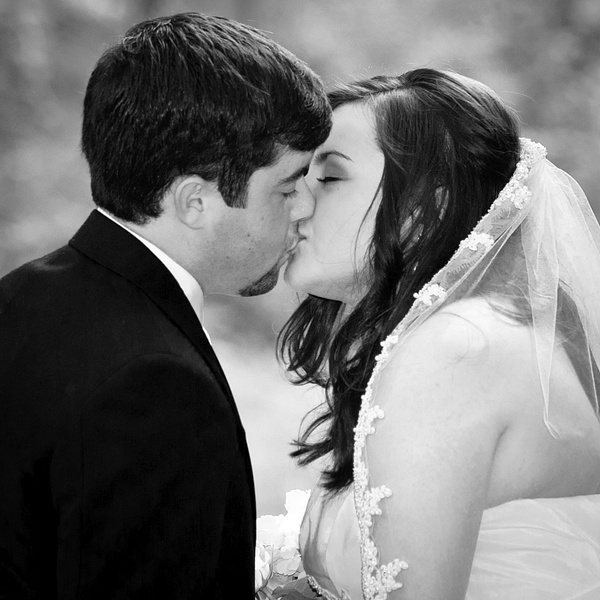 Bride and Groom Kiss - Wedding  - Blackburn Images Photography 