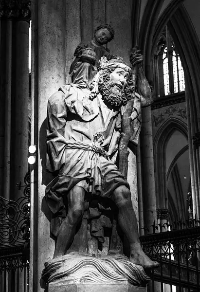 St Christopher statue Cologne Cathedral by...