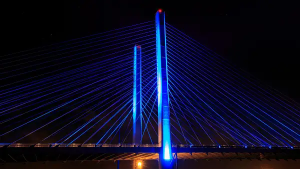 Indian River Inlet Bridge at Night by Brad Balfour