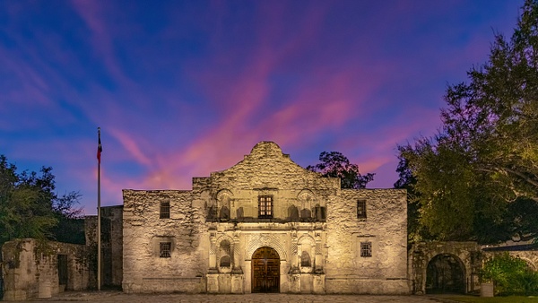 The Alamo at Sunrise - Texas - John Roberts - Clicking With Nature® 