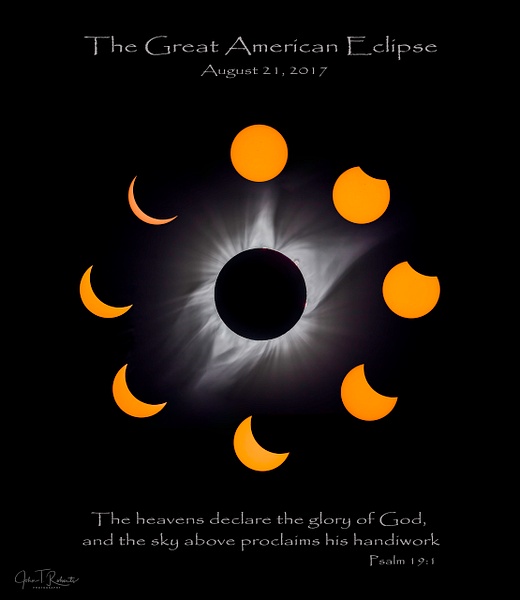 Great American Eclipse Circle with verse - John Roberts - Clicking With Nature® 