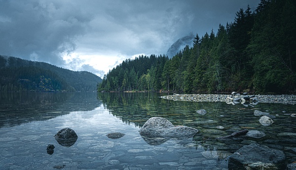 Buntzen Lake on a Rainy Day - Landscape - McKinlay Photo