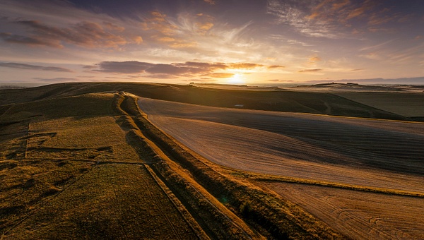 Sunsetting over the Wansdyke - Landscape - Andrew Newman Photography