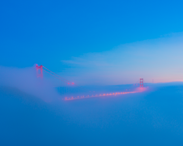 San Francisco_Golden Gate Bridge_Low Fog_Sunset - STAN PECHNER 