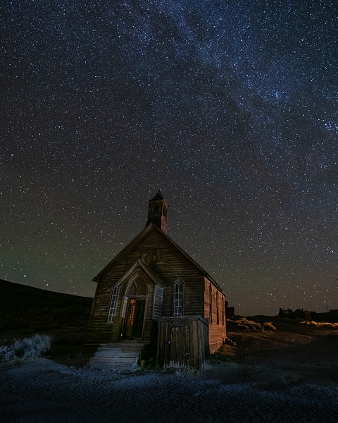 Bodie State Park_Milky Way_Church - Nocturnal - Stan Pechner