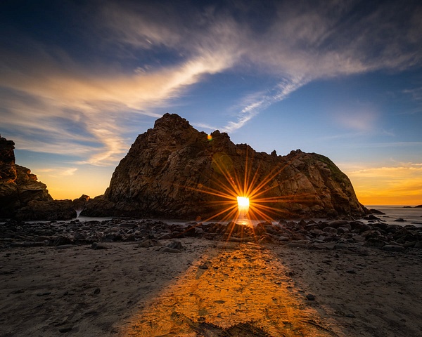 Key Hole Rock_Sunset - Sun - Stan Pechner 