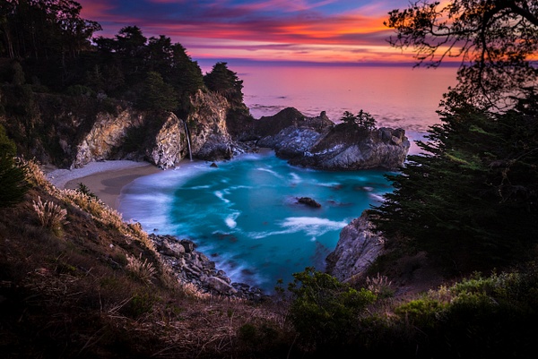 McWay Falls_Big Sur_Sunset - Home - Stan Pechner Photography