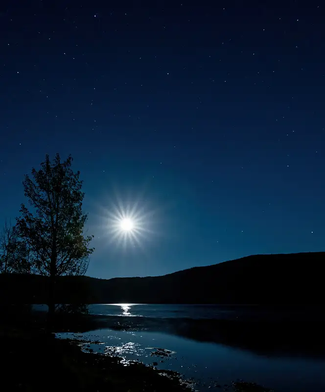 Lunar Radiance Over Fish Lake