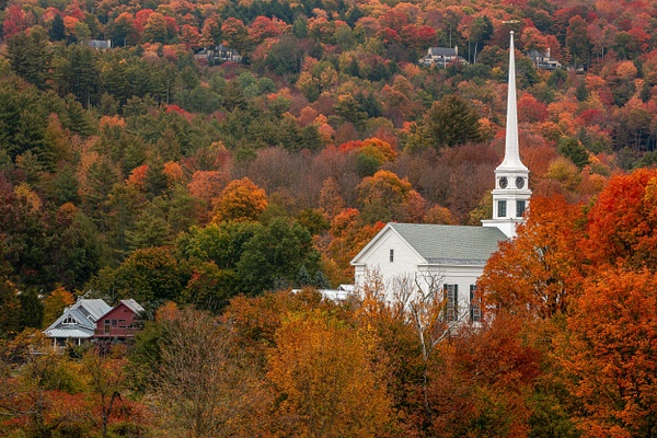 Stowe, Vermont in Autumn - Landscape Photography - John Dukes Photography 