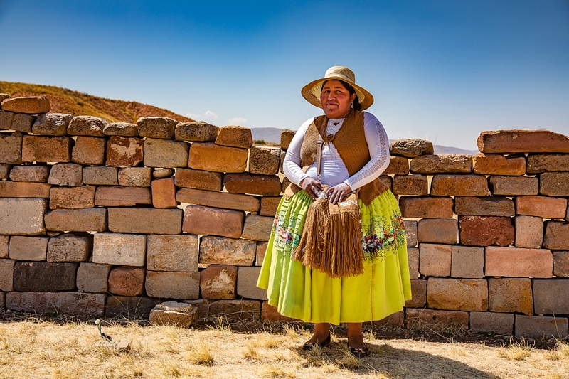 Indigenous lady at Inca Site