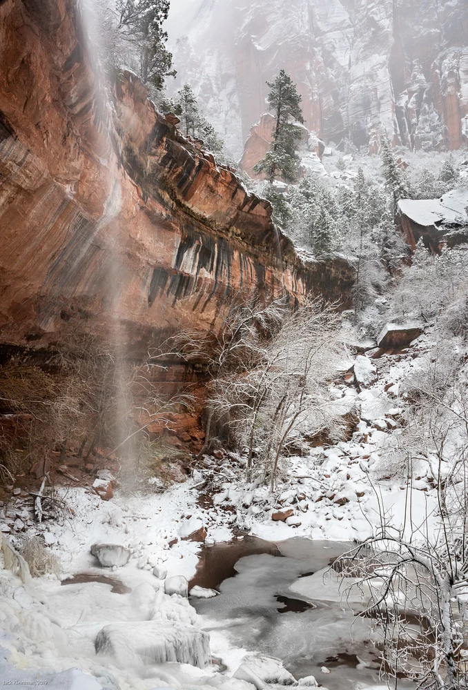 Zion National Park, Emerald Pool  Waterfall