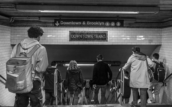 Downtown Trains, Times Square - People - Jack Kleinman Photography 